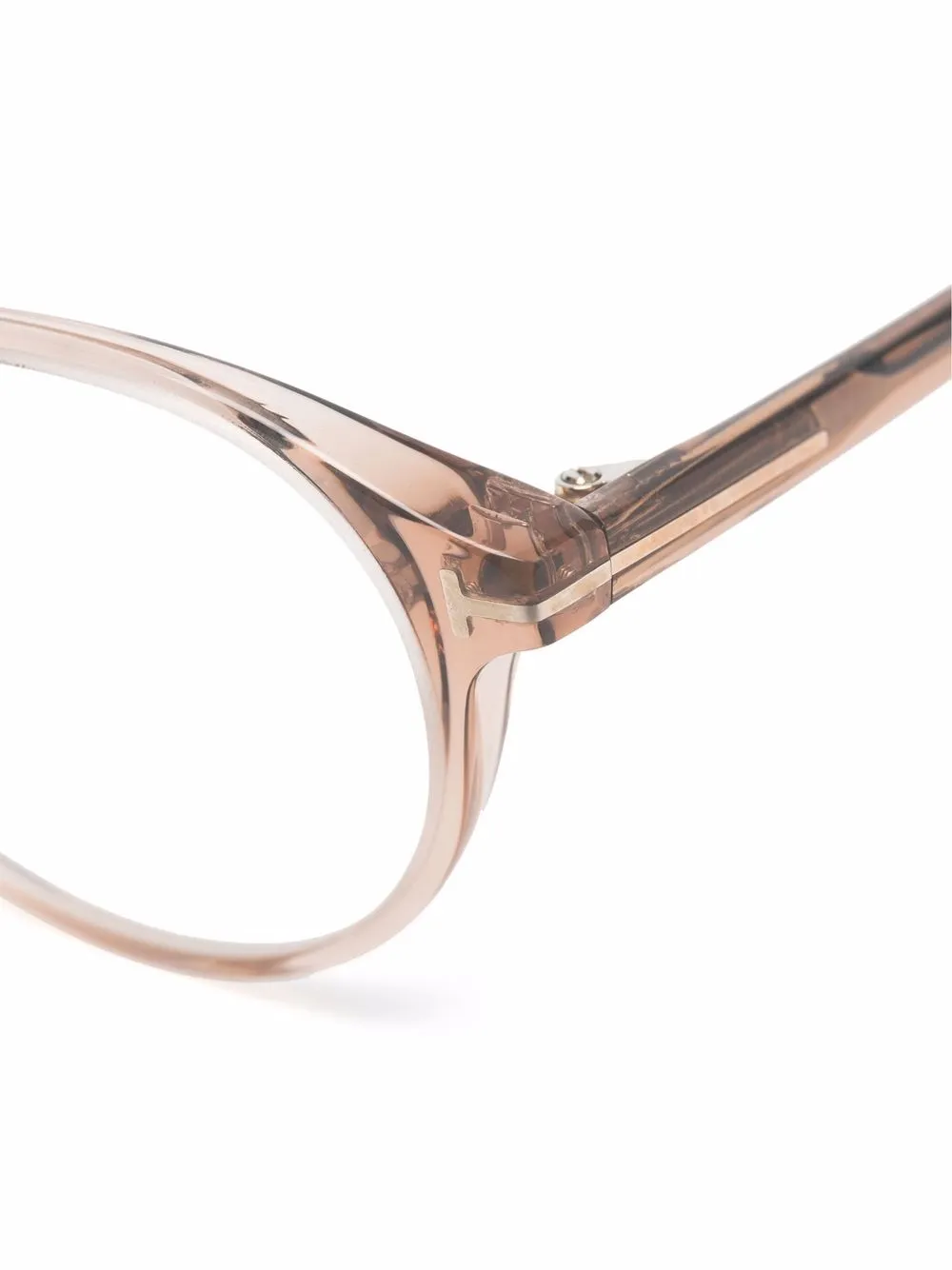TOM FORD Eyewear Bril met rond montuur Bruin