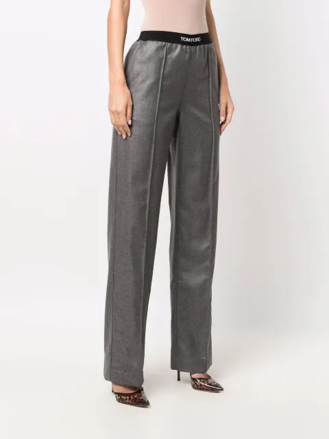 tom ford logo裤腰直筒裤