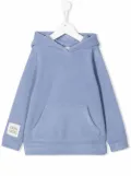 Douuod Kids logo patch jersey hoodie - Blue