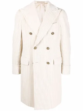 Eleventy double-breasted corduroy coat 