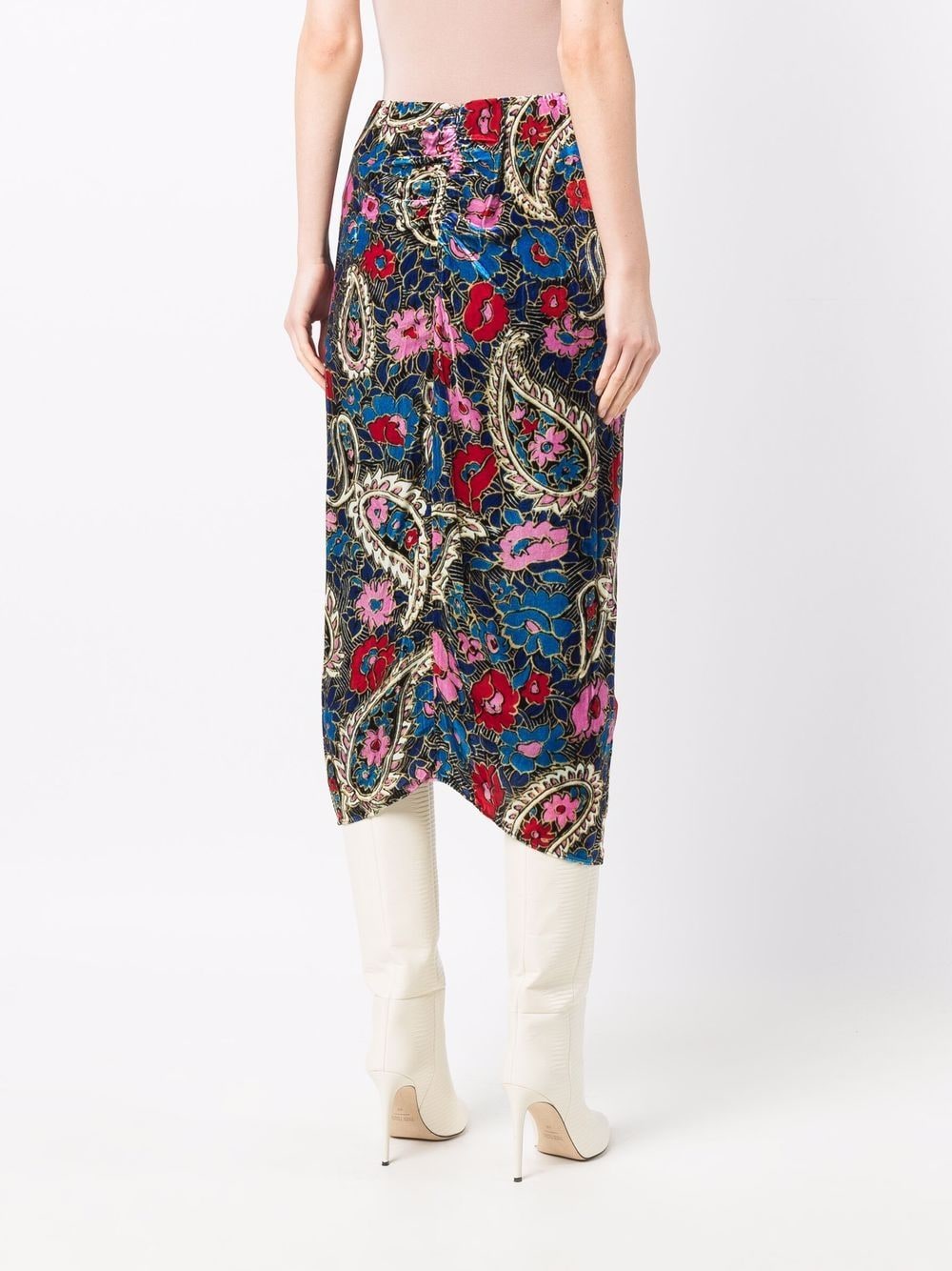 фото Isabel marant юбка миди bree с цветочным принтом