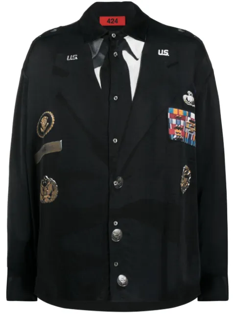 424 graphic-print long-sleeve shirt 
