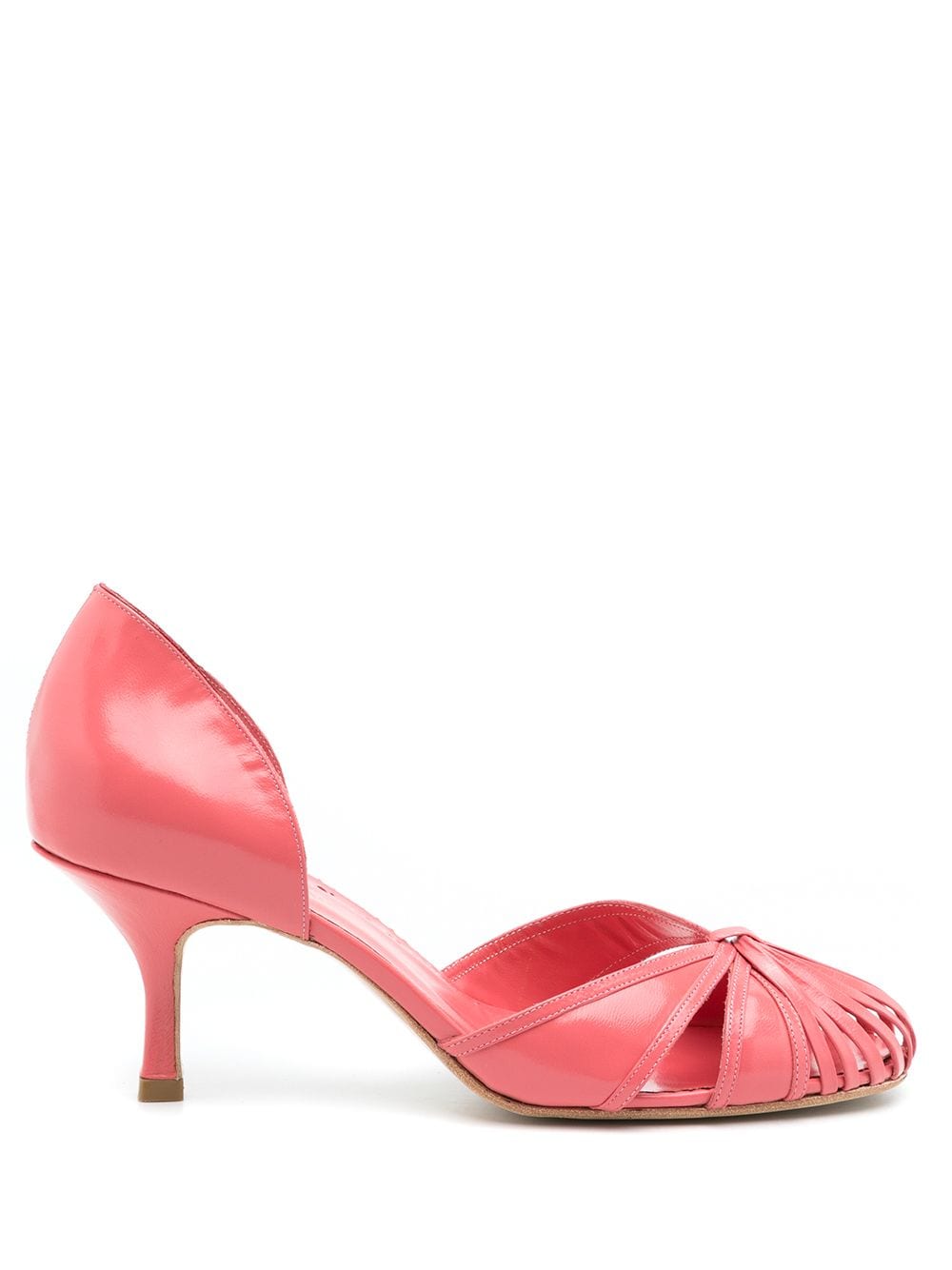 Sarah Chofakian Cut-out Detail Pumps In Pink