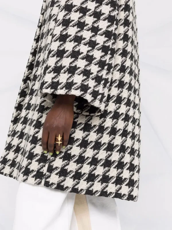 oversized houndstooth coat