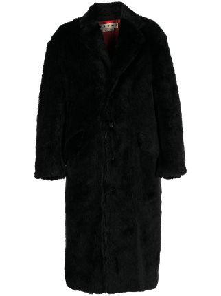 large black fur coat