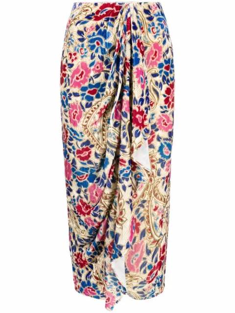 ISABEL MARANT Bree floral-print midi skirt