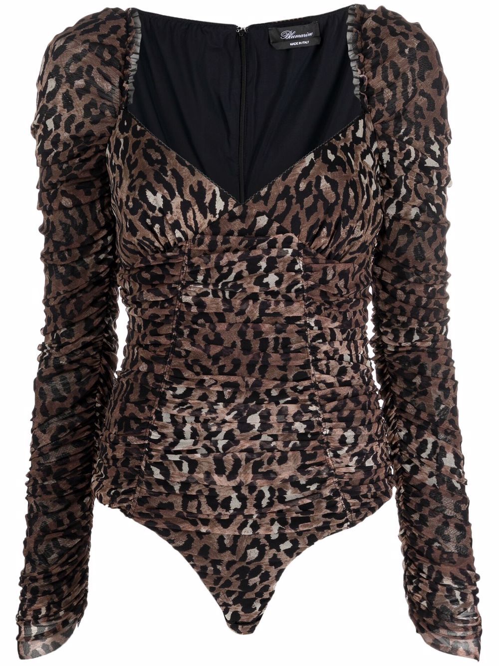 фото Blumarine leopard-print v-neck bodysuit