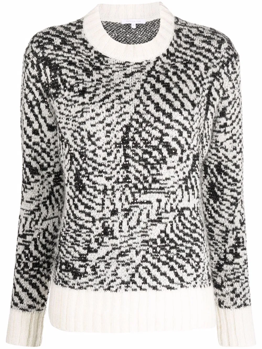 

Patrizia Pepe intarsia-knit jumper - Negro