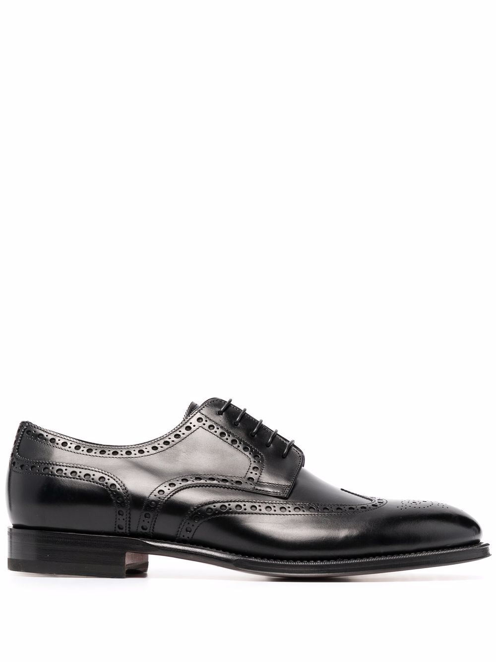 

Santoni almond toe brogues - Black