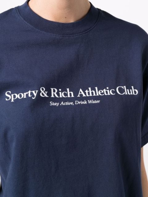 Sporty & Rich logo-print Cotton T-shirt - Farfetch
