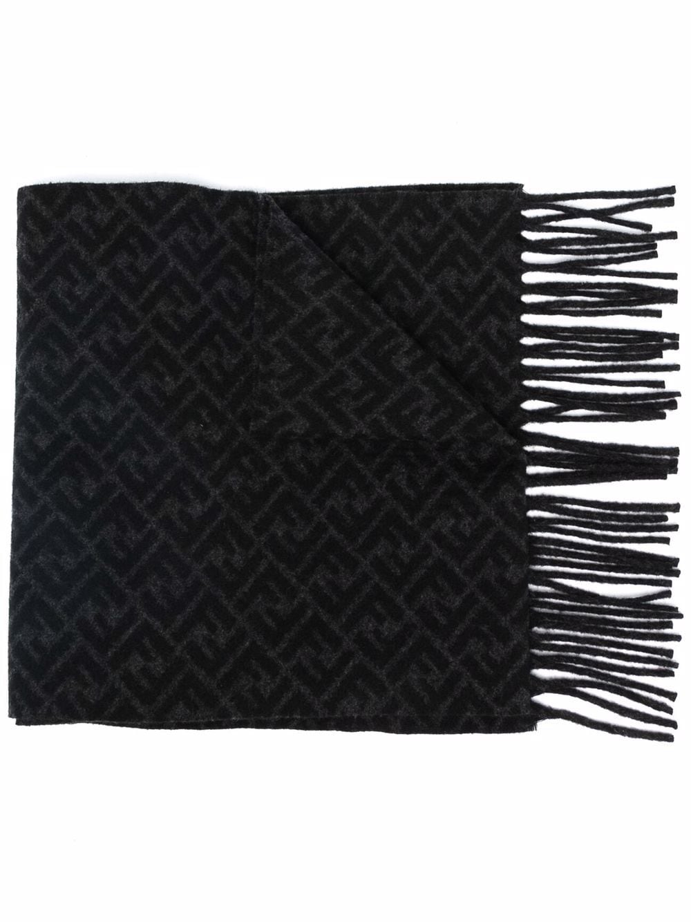 фото Fendi шарф с бахромой и логотипом ff