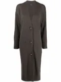 Lorena Antoniazzi ribbed-sleeve cashmere cardi-coat - Green