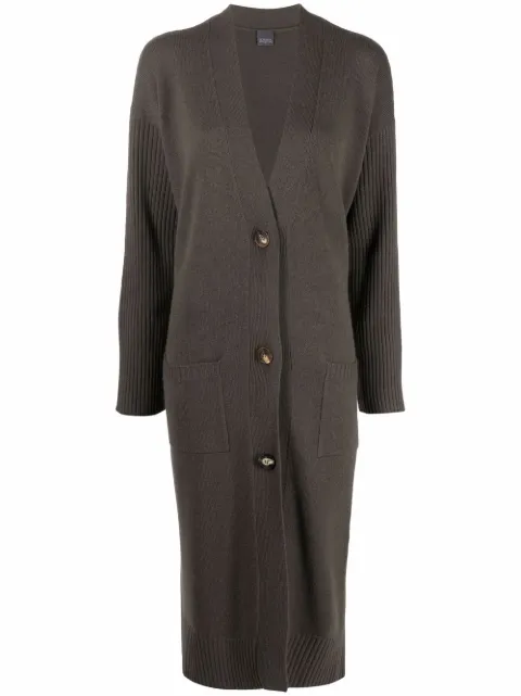 Lorena Antoniazzi ribbed-sleeve cashmere cardi-coat