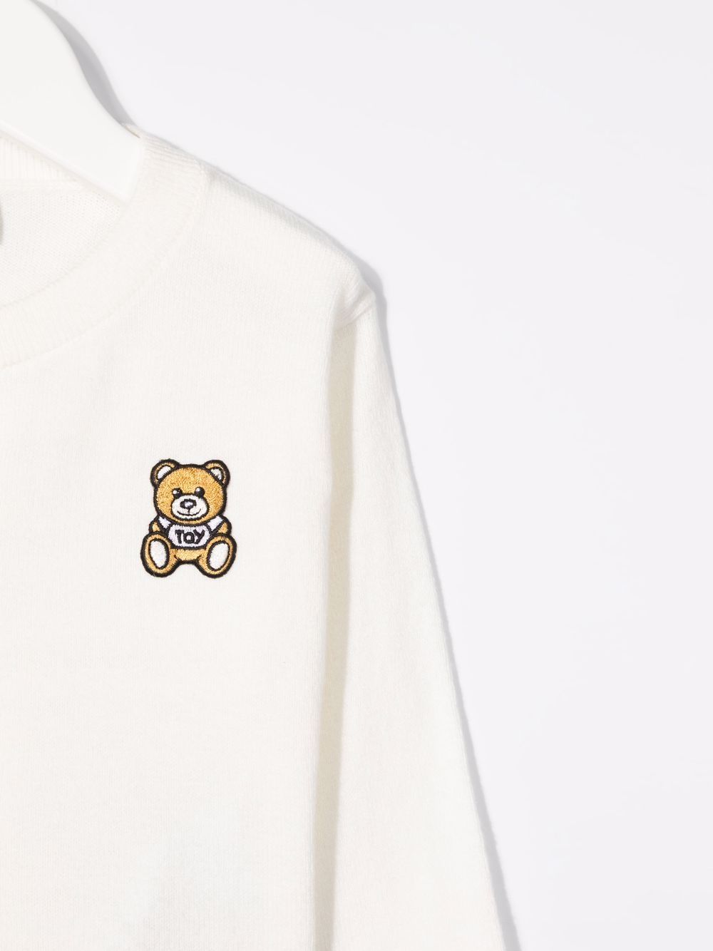 фото Moschino kids свитер с нашивкой teddy bear