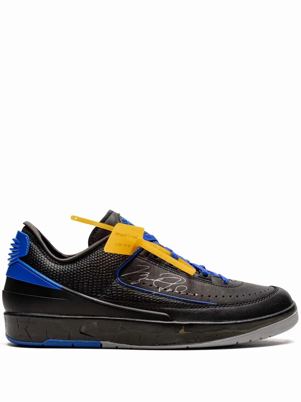 Off White x Air Jordan 2 Retro Low SP Black Varsity Royal