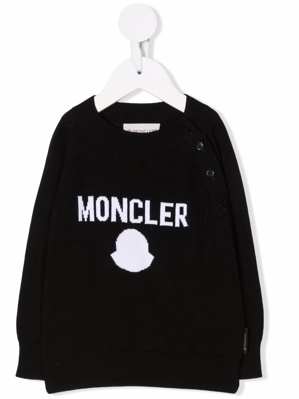 

Moncler Enfant long-sleeved logo knit jumper - Negro