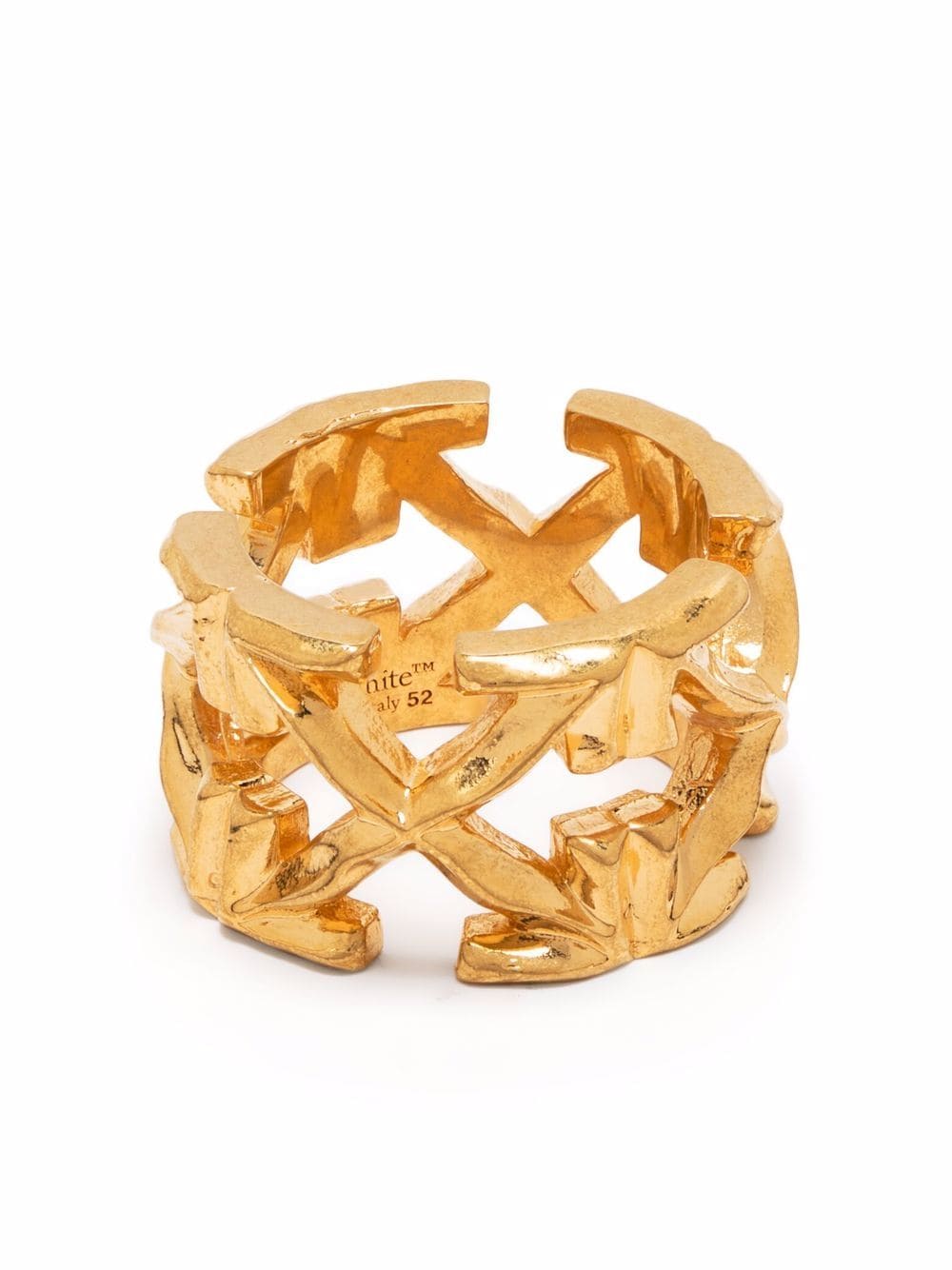 

Off-White hammered-effect ring - Gold