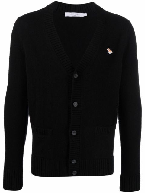 Maison Kitsune patch-detail wool cardigan Men