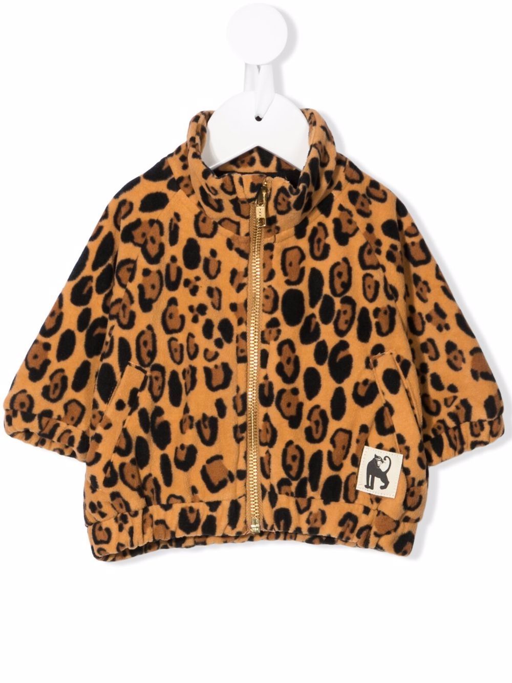 фото Mini rodini флисовая куртка с леопардовым принтом