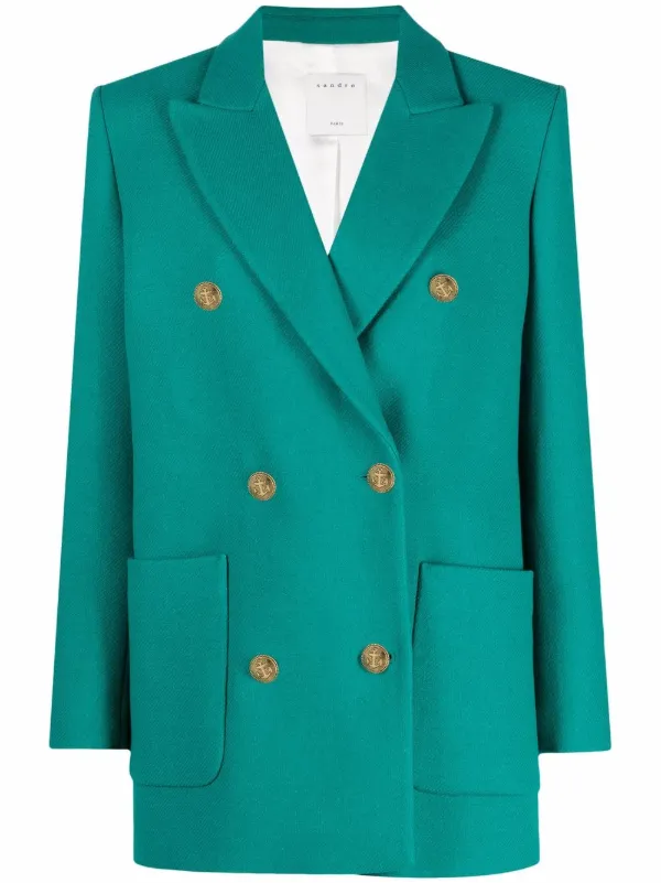 sandro green blazer