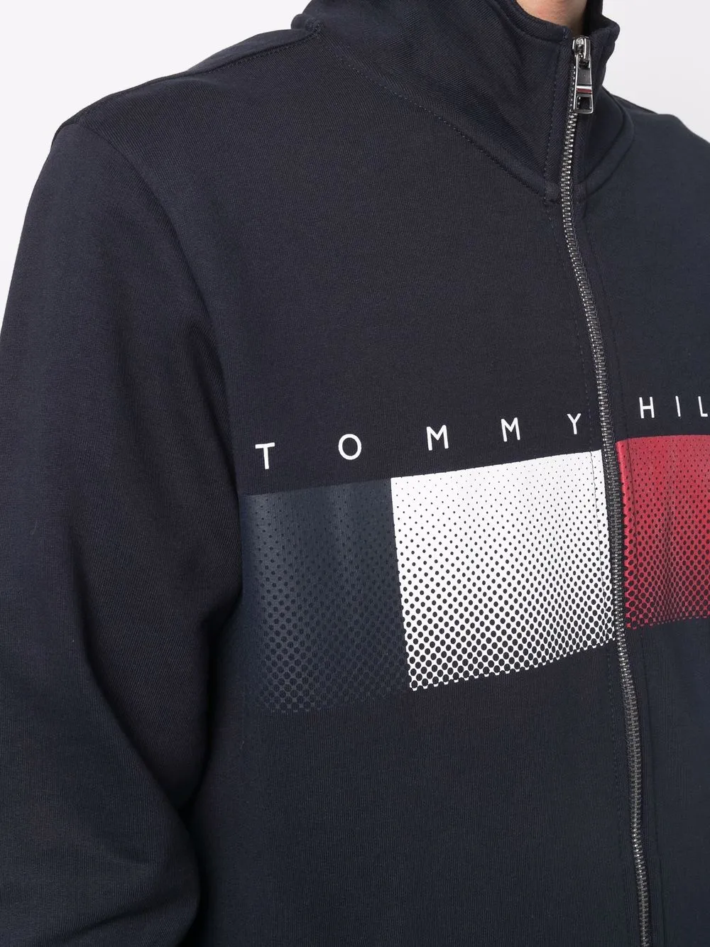 фото Tommy hilfiger толстовка на молнии с принтом signature flag