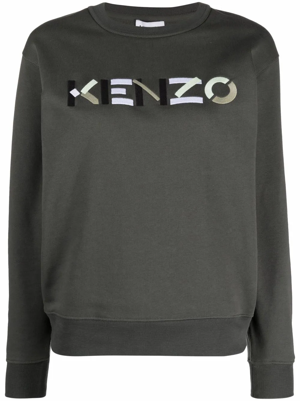 

Kenzo sudadera con logo bordado - Verde