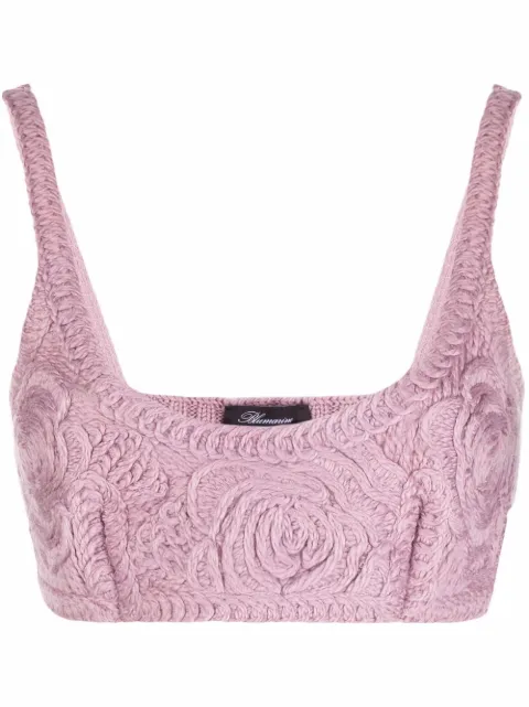 blumarine 花卉针织文胸