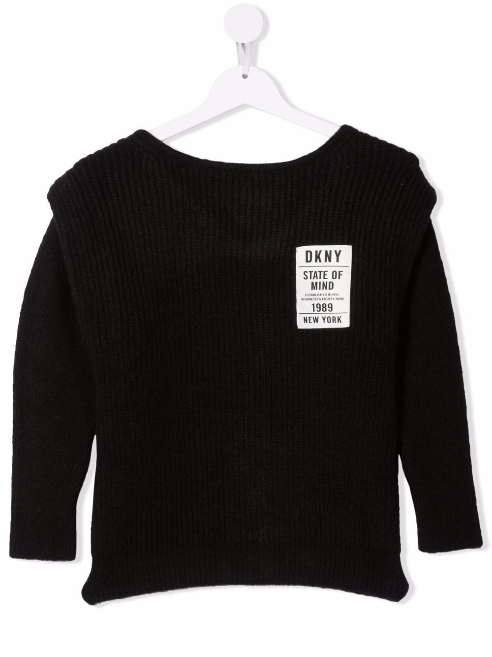 фото Dkny kids свитер в рубчик с нашивкой-логотипом