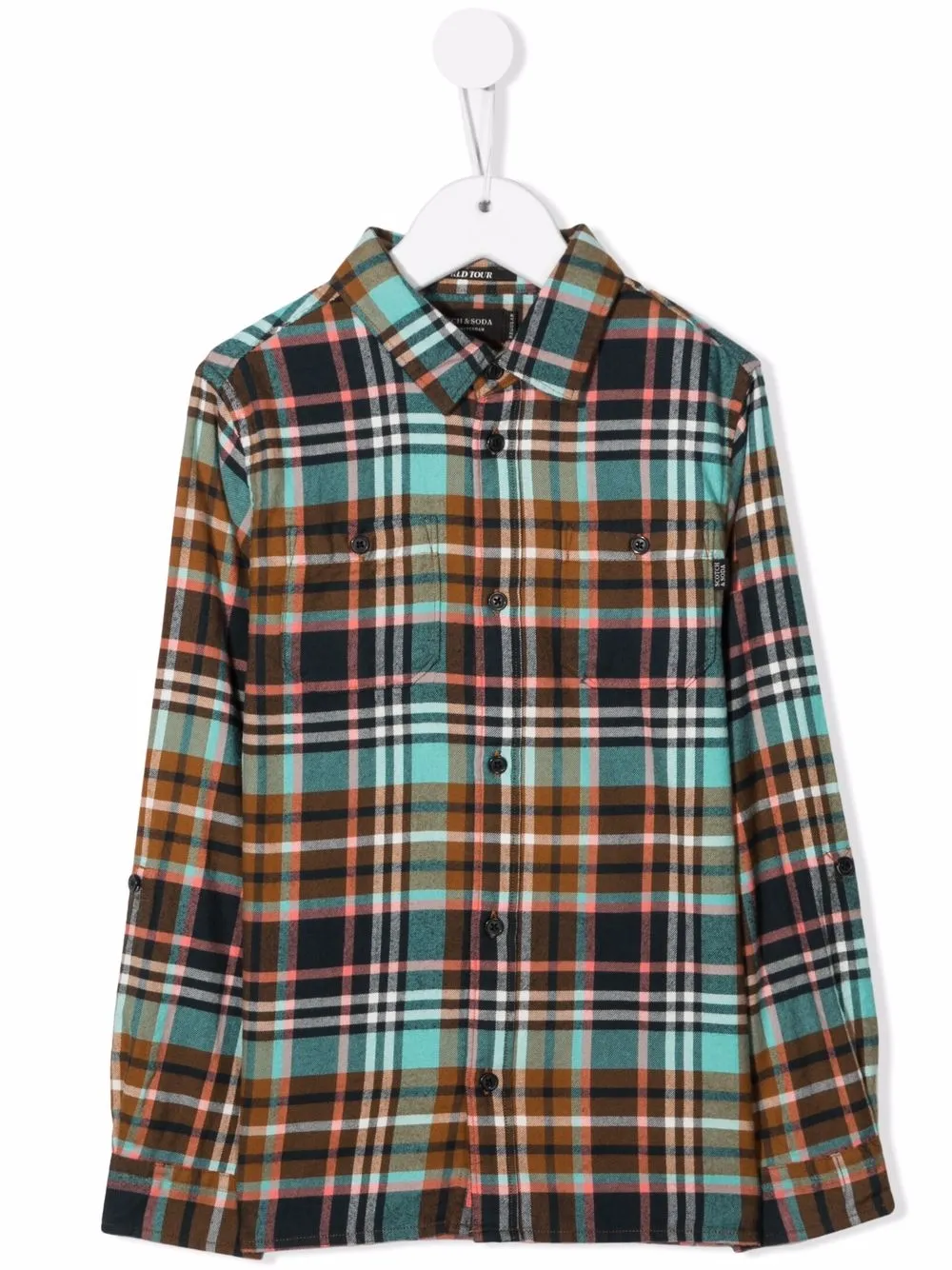 фото Scotch & soda фланелевая рубашка в клетку