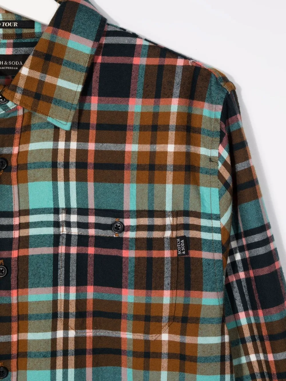 фото Scotch & soda фланелевая рубашка в клетку