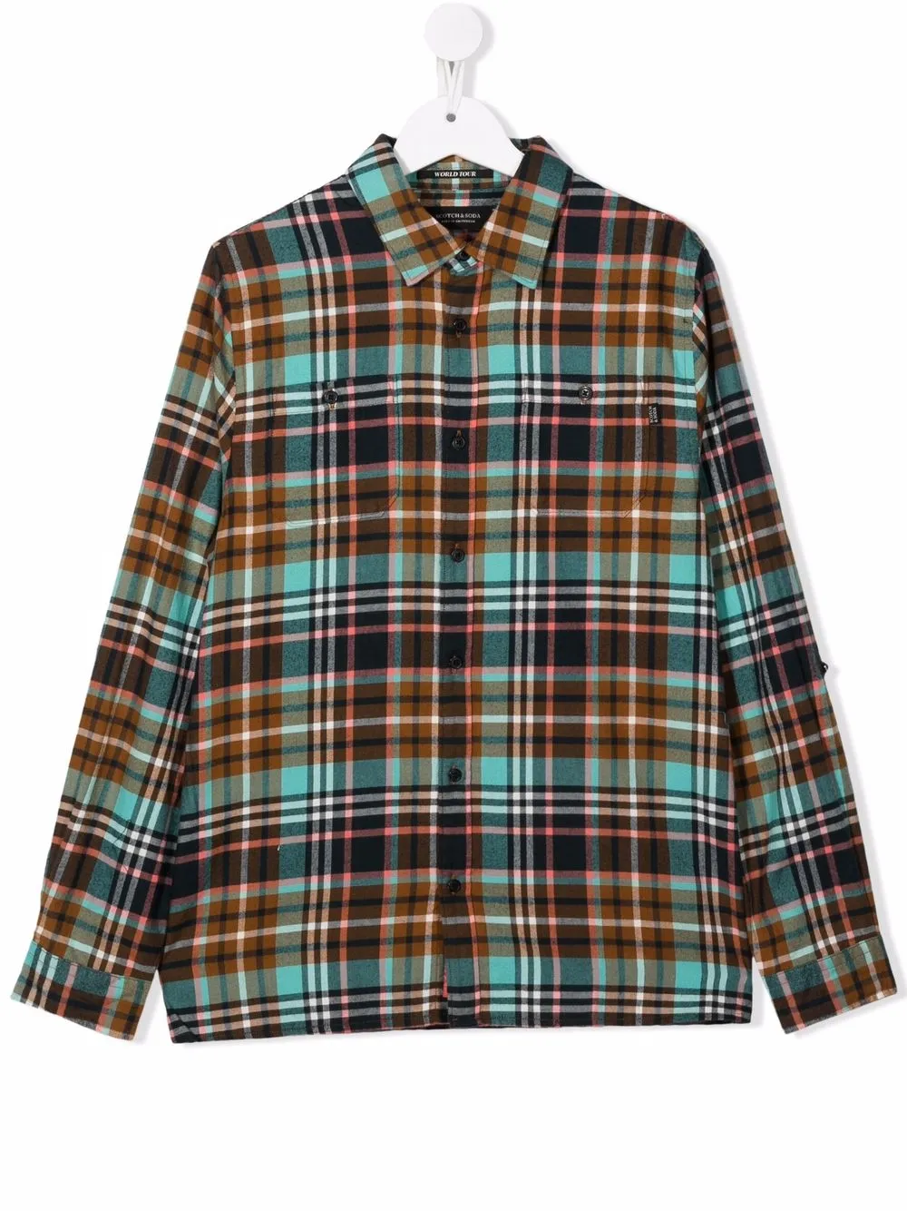 фото Scotch & soda фланелевая рубашка в клетку