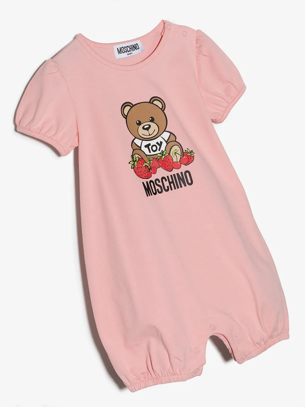 фото Moschino kids комбинезон с короткими рукавами и логотипом