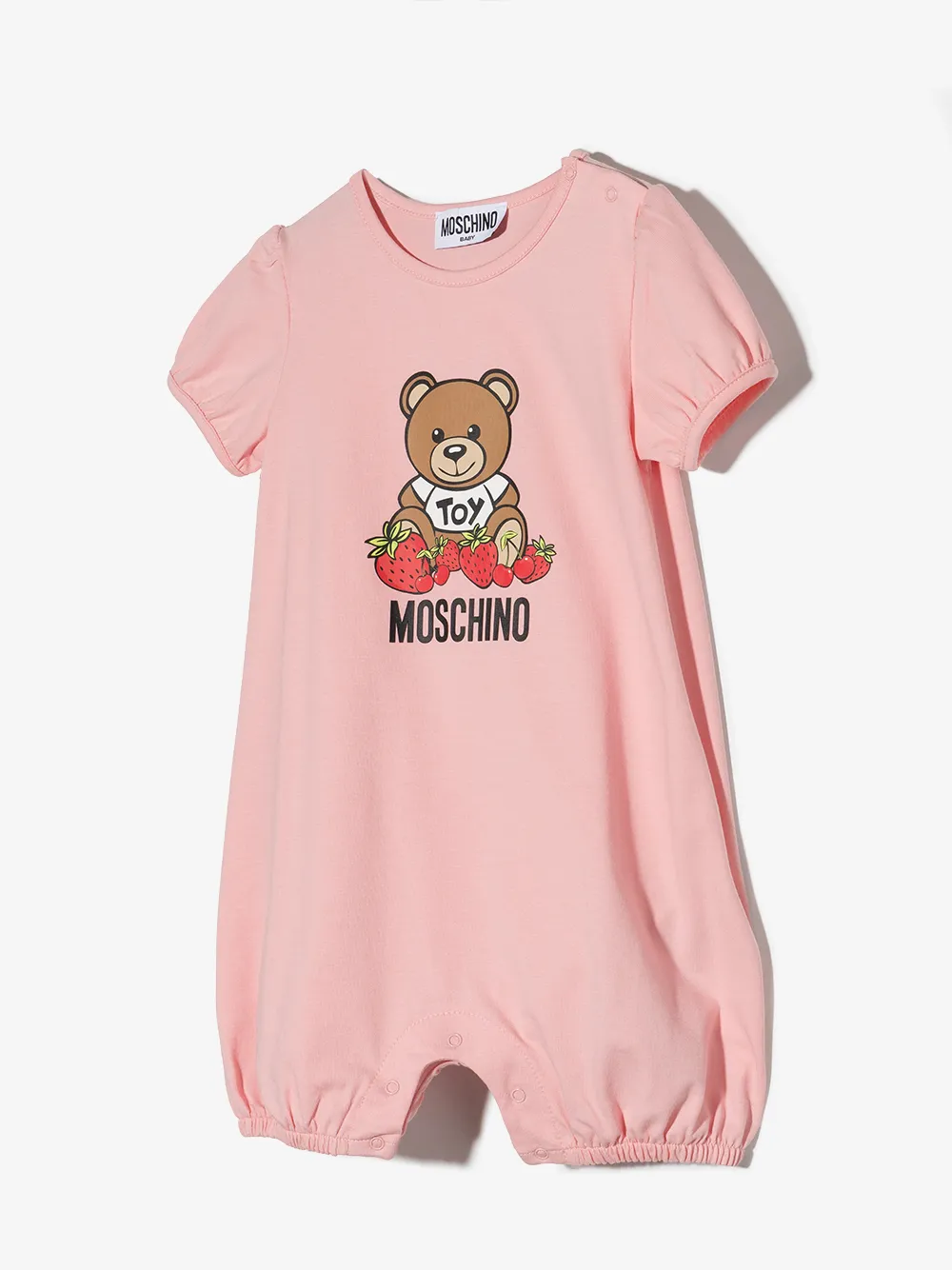 фото Moschino kids комбинезон с короткими рукавами и логотипом