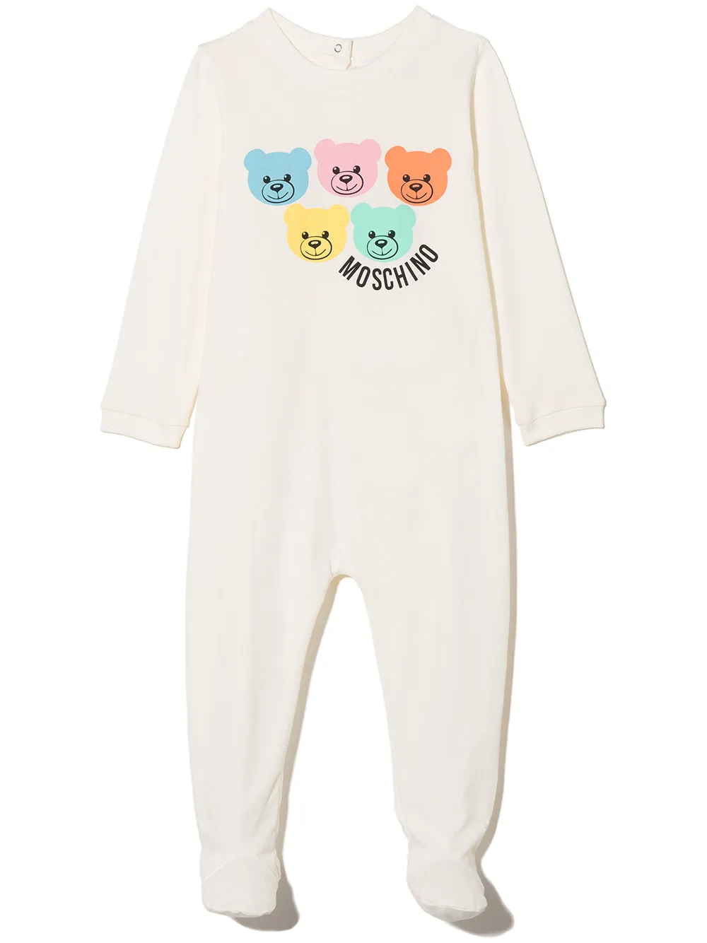 

Moschino Kids bear-print cotton babygrow - White