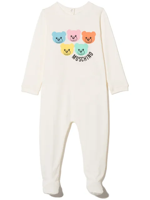 Moschino Kids بدلة أطفال قطن بطبعة دب