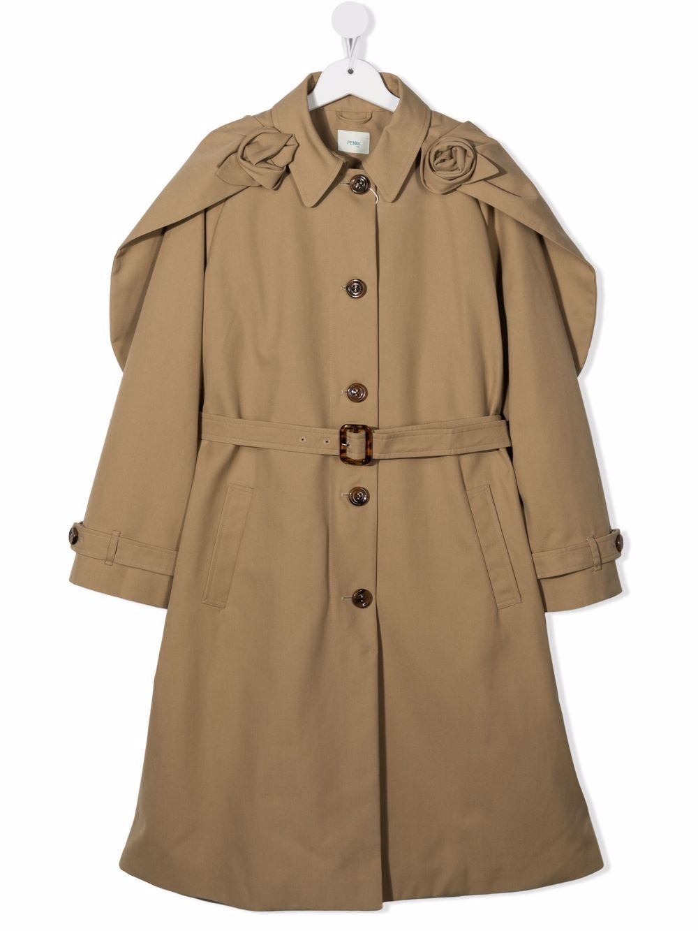 фото Fendi kids teen belted trench coat