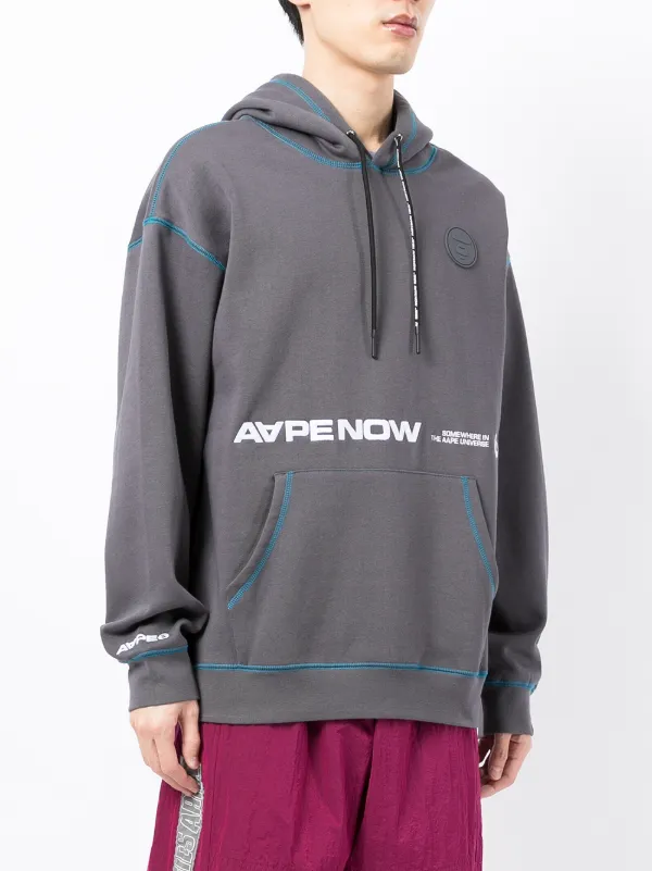 AAPE BY *A BATHING APE® Aape Now contrast-trim Hoodie - Farfetch