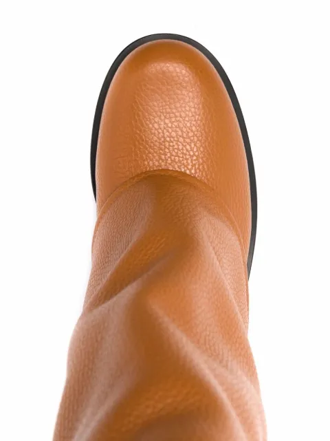 jw anderson foldover leather high boots