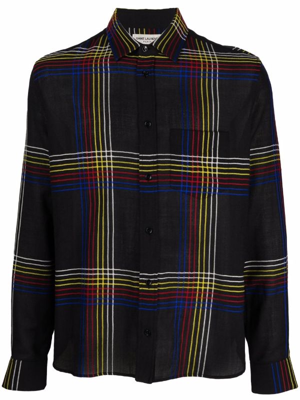 Saint Laurent Checked Wool Shirt - Farfetch