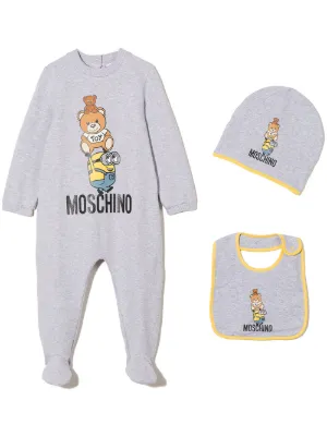 Set bambino Teddy con stampa Farfetch Bambino Abbigliamento Completi Set Grigio 