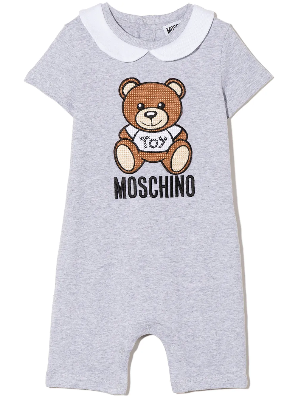 

Moschino Kids romper con motivo Teddy Bear - Gris