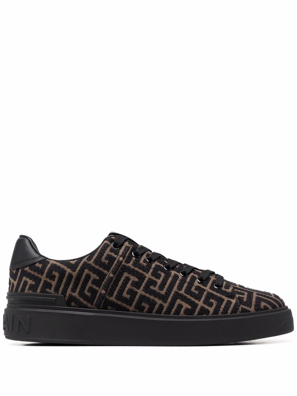 

Balmain monogram jacquard B-Court sneakers - Green