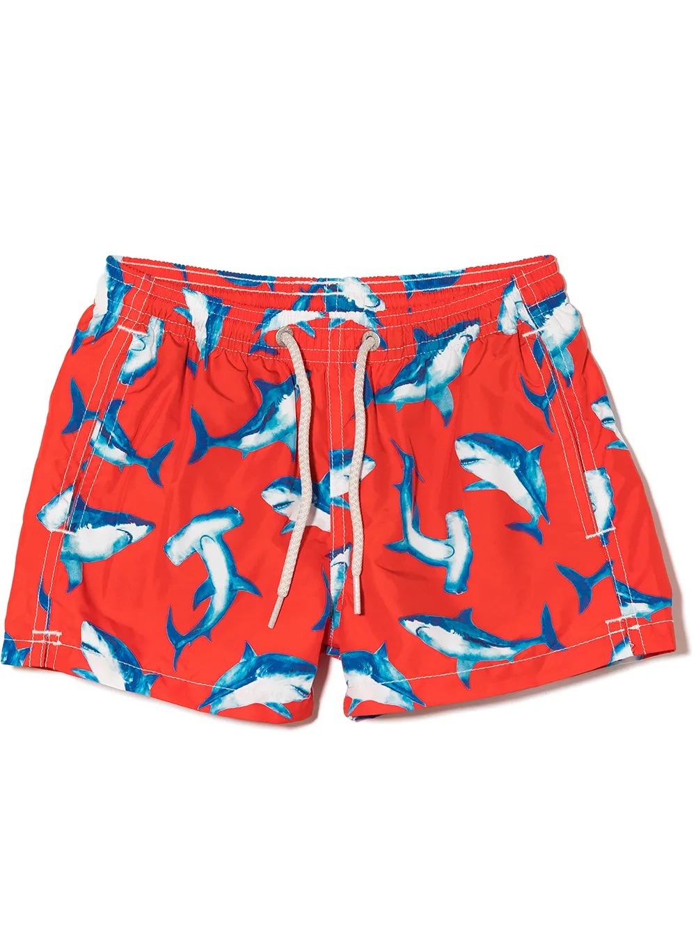 

MC2 Saint Barth Kids shark print swim shorts - Red