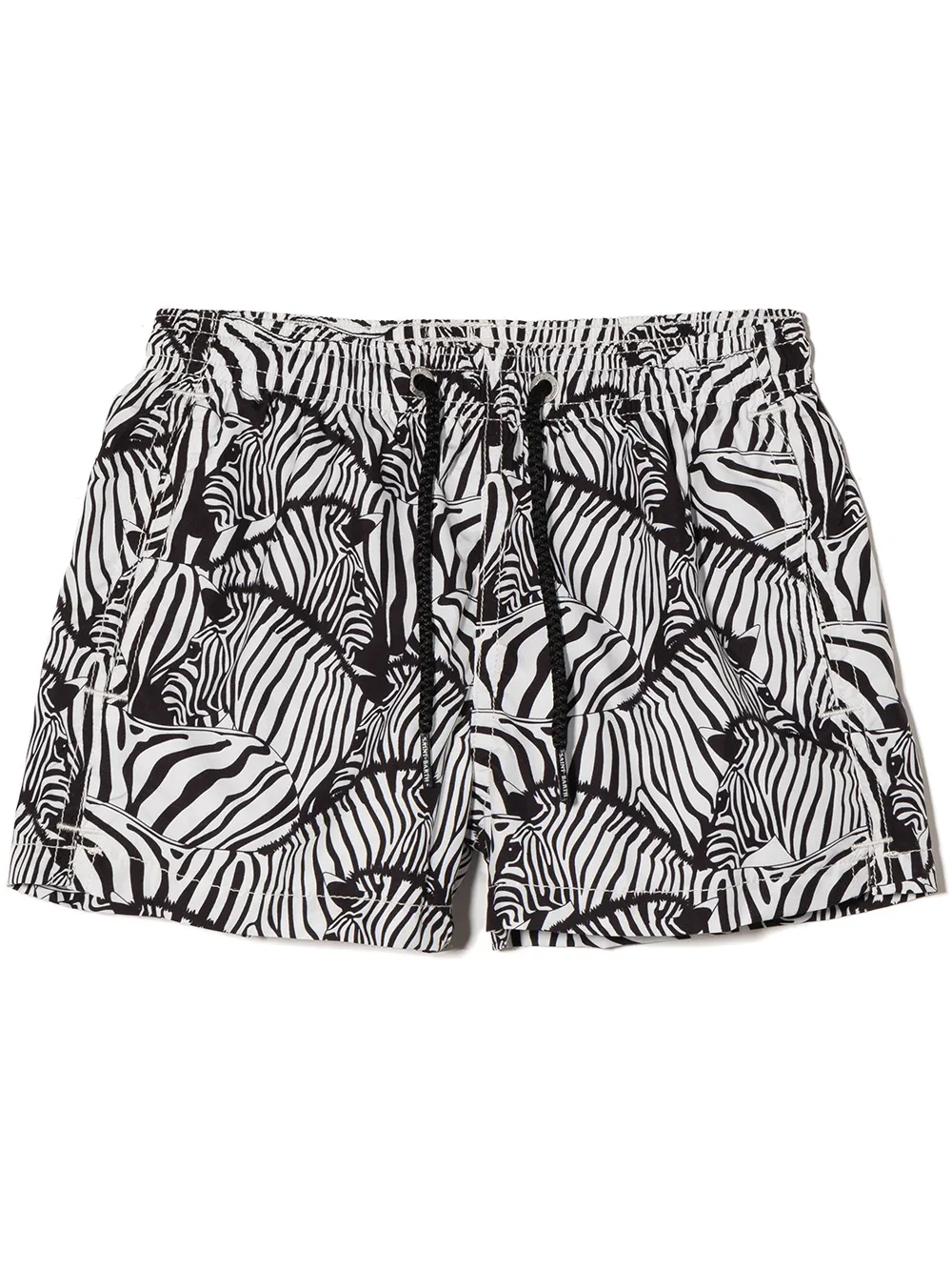 

MC2 Saint Barth Kids zebra-print swim shorts - Black