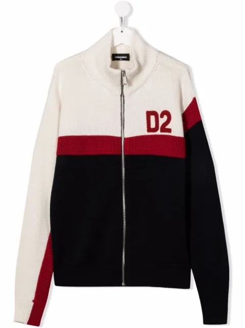dsquared2 kids logo拉链卫衣