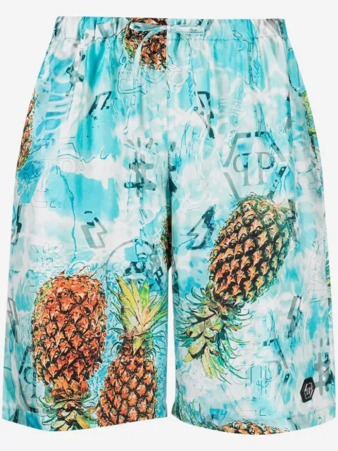 Philipp Plein pineapple print lounge shorts