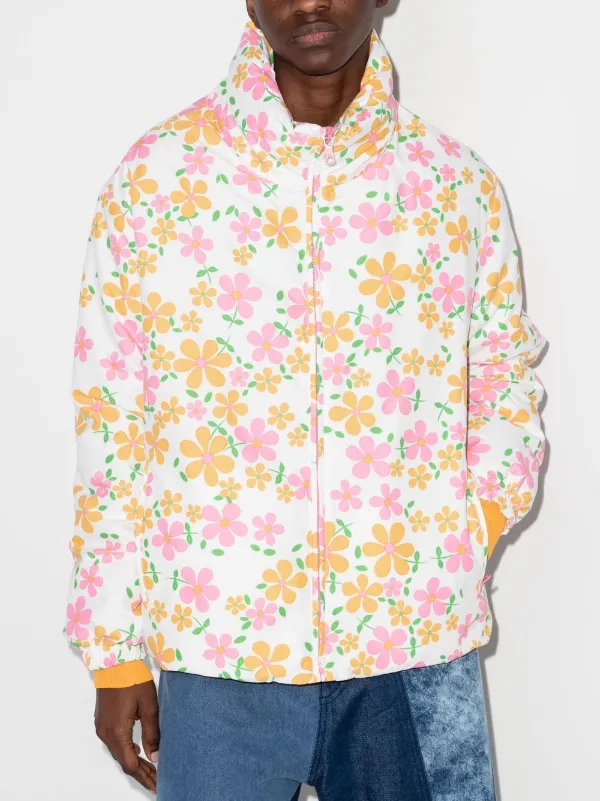 ERL floral-print Funnel Neck Puffer 