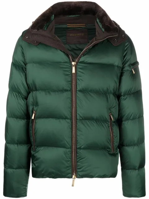 Moorer zipped padded jacket