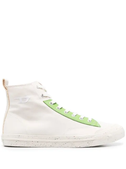 Diesel colourblock high-top sneakers