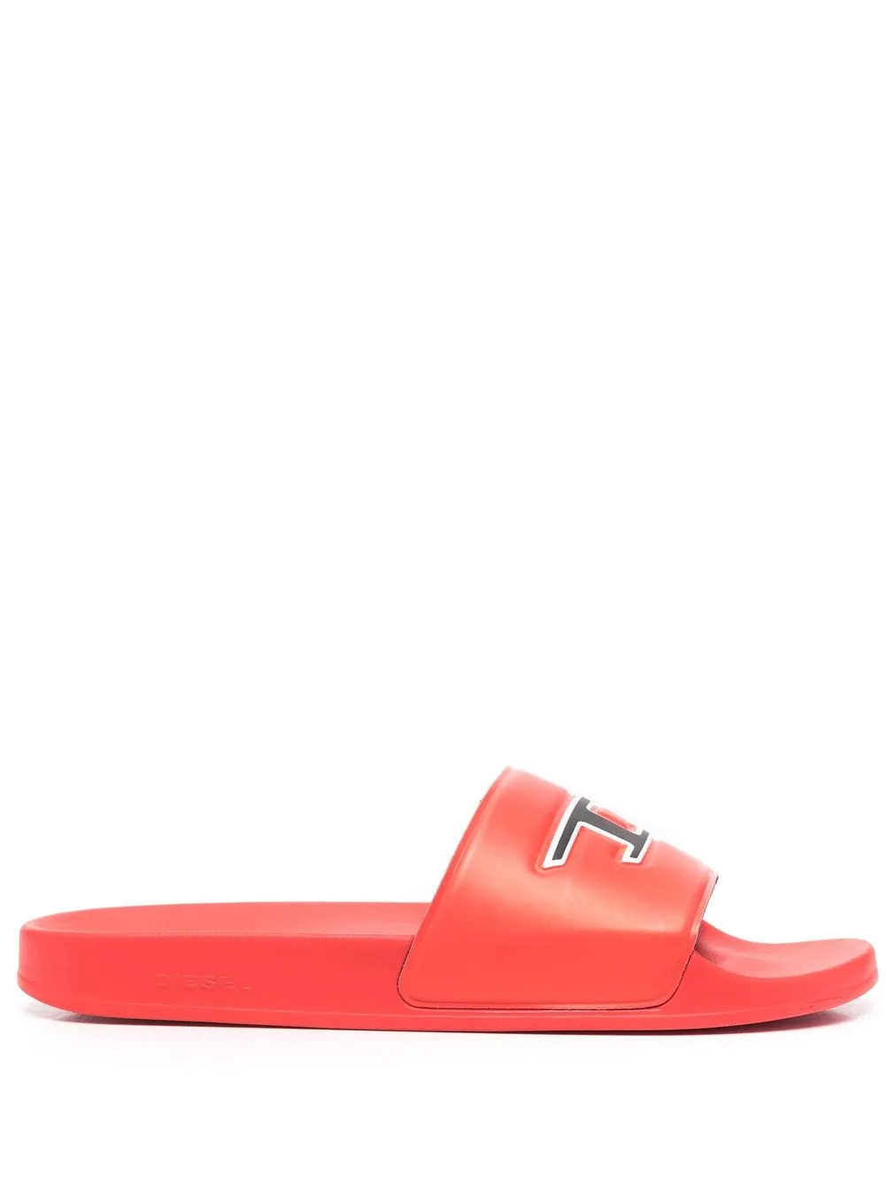 

Diesel sandalias slip-on con letras del logo - Rojo